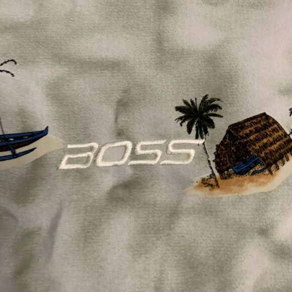 Men's Print Button Down Top - Picture 4 of 5